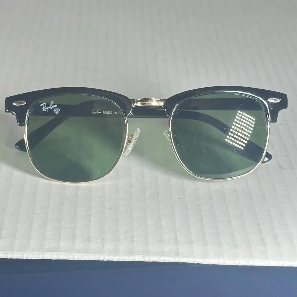 Ray-Ban Clubmaster Sunglasses Black Gold Vintage 21-145 frames only